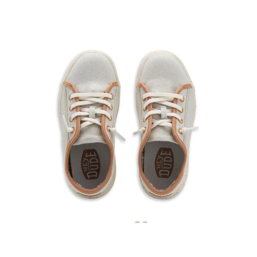 Hey Dude Kids Cody Coastline YT5 Oatmeal Chai Canvas Sneakers